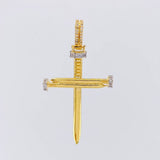 Dije Cruz Clavo 6.55g / 2 1/4 in Oro Amarillo 18K