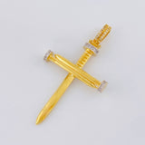 Dije Cruz Clavo 6.55g / 2 1/4 in Oro Amarillo 18K