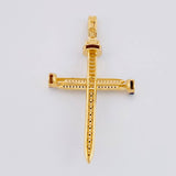 Pendant Nail Cross 6.9g / 2 1/4 in 18K Yellow Gold