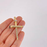 Pendant Nail Cross 6.9g / 2 1/4 in 18K Yellow Gold