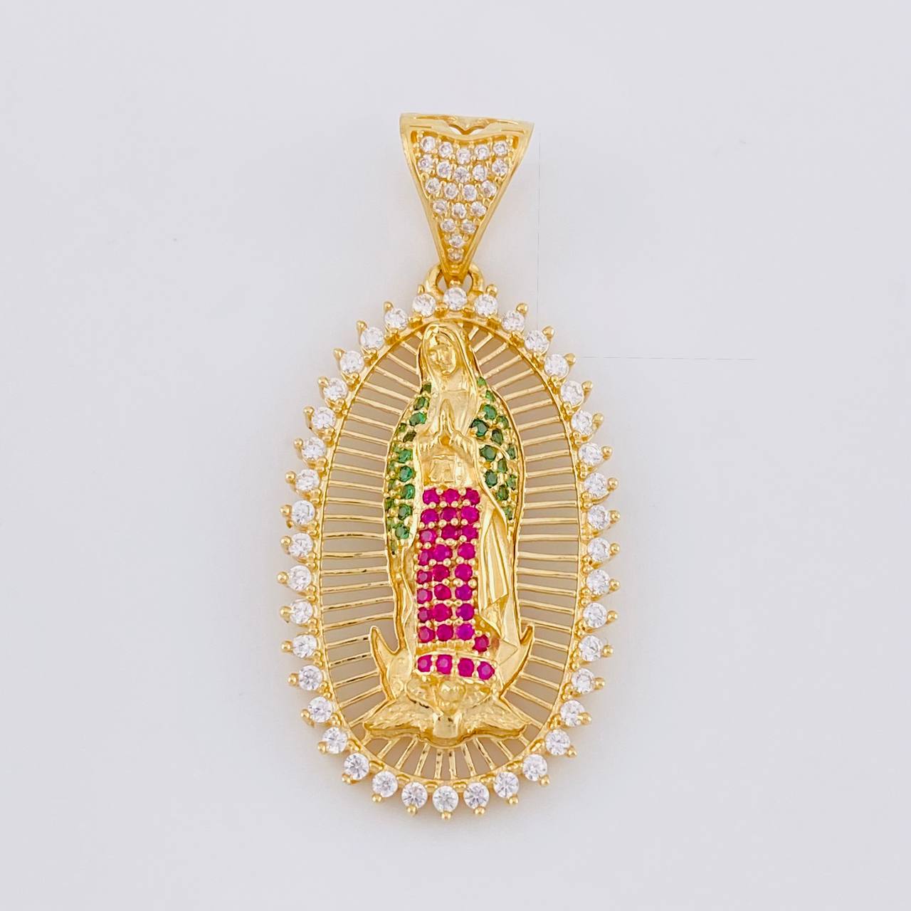 Pendant Virgin of Guadalupe 7.8g / 1 3/4 in Yellow Gold 18K