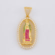 Pendant Virgin of Guadalupe 7.8g / 1 3/4 in Yellow Gold 18K