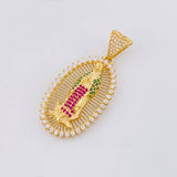 Pendant Virgin of Guadalupe 7.8g / 1 3/4 in Yellow Gold 18K