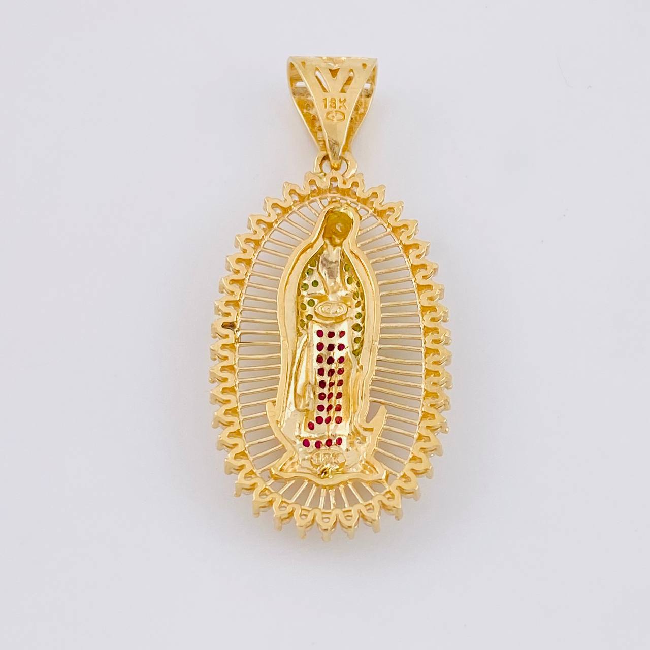 Pendant Virgin of Guadalupe 7.8g / 1 3/4 in Yellow Gold 18K