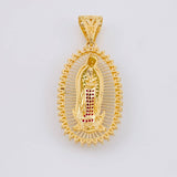 Pendant Virgin of Guadalupe 7.8g / 1 3/4 in Yellow Gold 18K