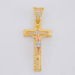 Dije Cruz Cristo 3.95g / 1 1/2 in Tres Oros 18K