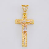 Dije Cruz Cristo 3.95g / 1 1/2 in Tres Oros 18K
