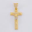 Pendant Cross Christ 3.95g / 1 1/2 in Yellow Gold 18K