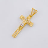 Pendant Cross Christ 3.95g / 1 1/2 in Yellow Gold 18K