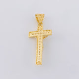 Pendant Cross Christ 3.95g / 1 1/2 in Yellow Gold 18K
