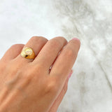 Circle Signet Ring 1.75gr / T7 3/4 / 18K Three Golds *