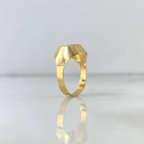 Circle Signet Ring 1.75gr / T7 3/4 / 18K Three Golds *