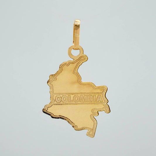 Dije Mapa Colombia 0.95gr / 1 1/4 in / Oro Amarillo 18K %