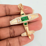 Dije Avioneta Articulada 18gr / 2 in / Oro Amarillo 18K $