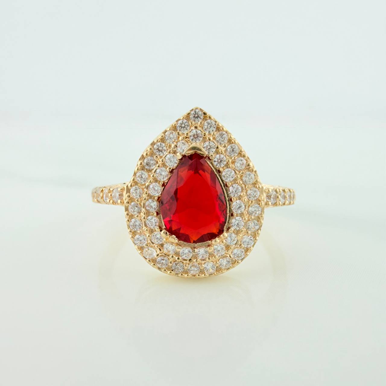Anillo Halo Gota 2.45gr / T5 3/4 / Oro Amarillo 18K %