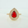 Halo Drop Ring 2.3 g / T6 Yellow Gold 18K