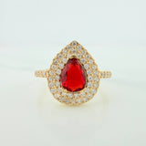 Anillo Halo Gota 2.45gr / T5 3/4 / Oro Amarillo 18K %