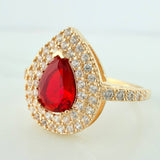Halo Drop Ring 2.3 g / T6 Yellow Gold 18K