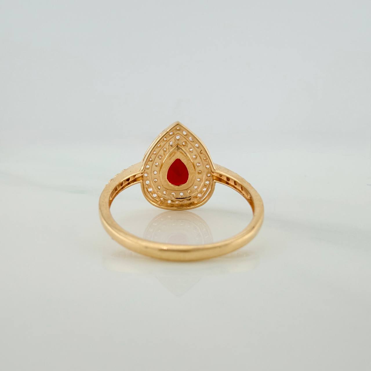 Anillo Halo Gota 2.45gr / T5 3/4 / Oro Amarillo 18K %