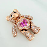 Dije Oso Articulado 8.2gr / 1 1/4 in / Oro Rosa 18K $
