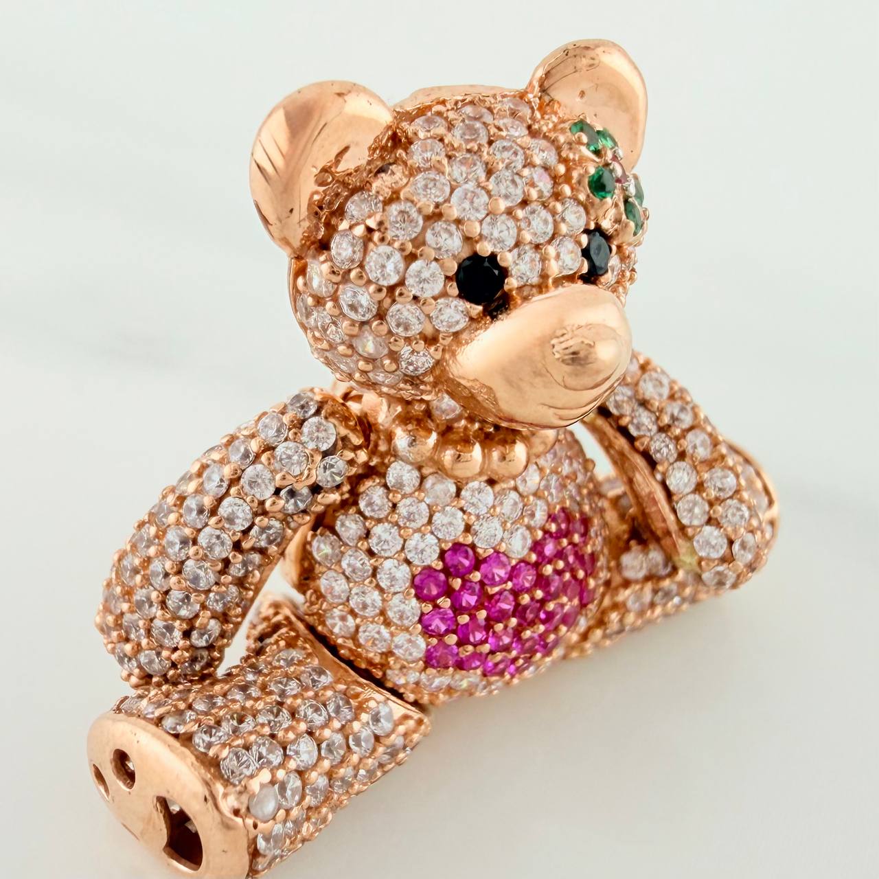 Dije Oso Articulado 8.2gr / 1 1/4 in / Oro Rosa 18K $