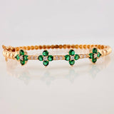 Pulso Flores 11.9gr / 7 in / 7.7mm Oro Amarillo Nac.Esp. 18K %