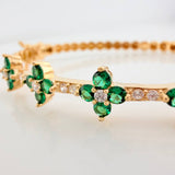 Pulso Flores 11.9gr / 7 in / 7.7mm Oro Amarillo Nac.Esp. 18K %