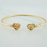 Pulso Corazones 3.5gr / 7 in / 2mm Oro Amarillo Nac.Esp. 18K %