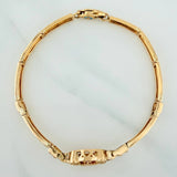 Pulso Amuleto Floral 13.35gr / 7 in / 4mm Oro Amarillo Nac.Esp. 18K &