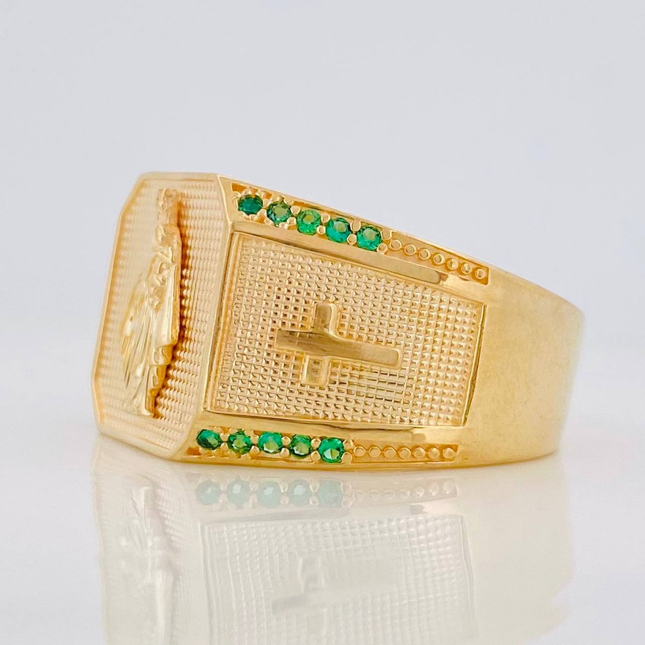 Virgin of Carmen Ring 9.55g / Size 10 1/2 Yellow Gold 18K