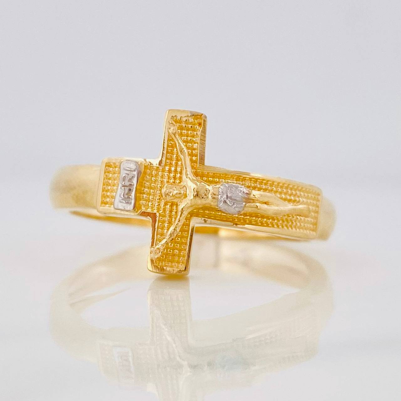 Christ Cross Ring 4.7g / T10 Two-Tone Yellow White Gold 18K