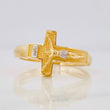 Christ Cross Ring 4.7g / T10 Two-Tone Yellow White Gold 18K