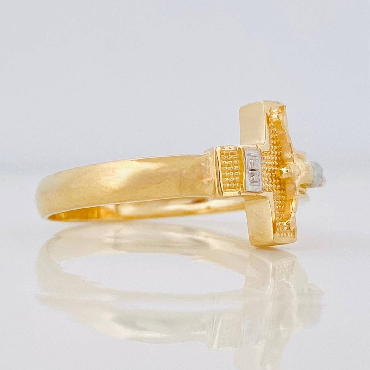 Christ Cross Ring 4.7g / T10 Two-Tone Yellow White Gold 18K