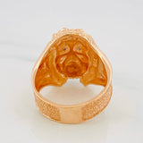 Anillo Rostro Cristo 9.95g / T10 1/4 Dos Oros Blanco Rosa 18K