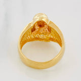 Christ Face Ring 8.15g / Size 9 1/4 Three Golds 18K