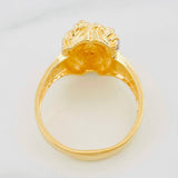 Christ Face Ring 6.7g / Size 9 1/2 Two-Tone Yellow and White Gold 18K