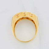 Fire Beads Ring 12.3g / T11 Three Golds 18K