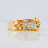 Fire Beads Ring 12.3g / T11 Three Golds 18K