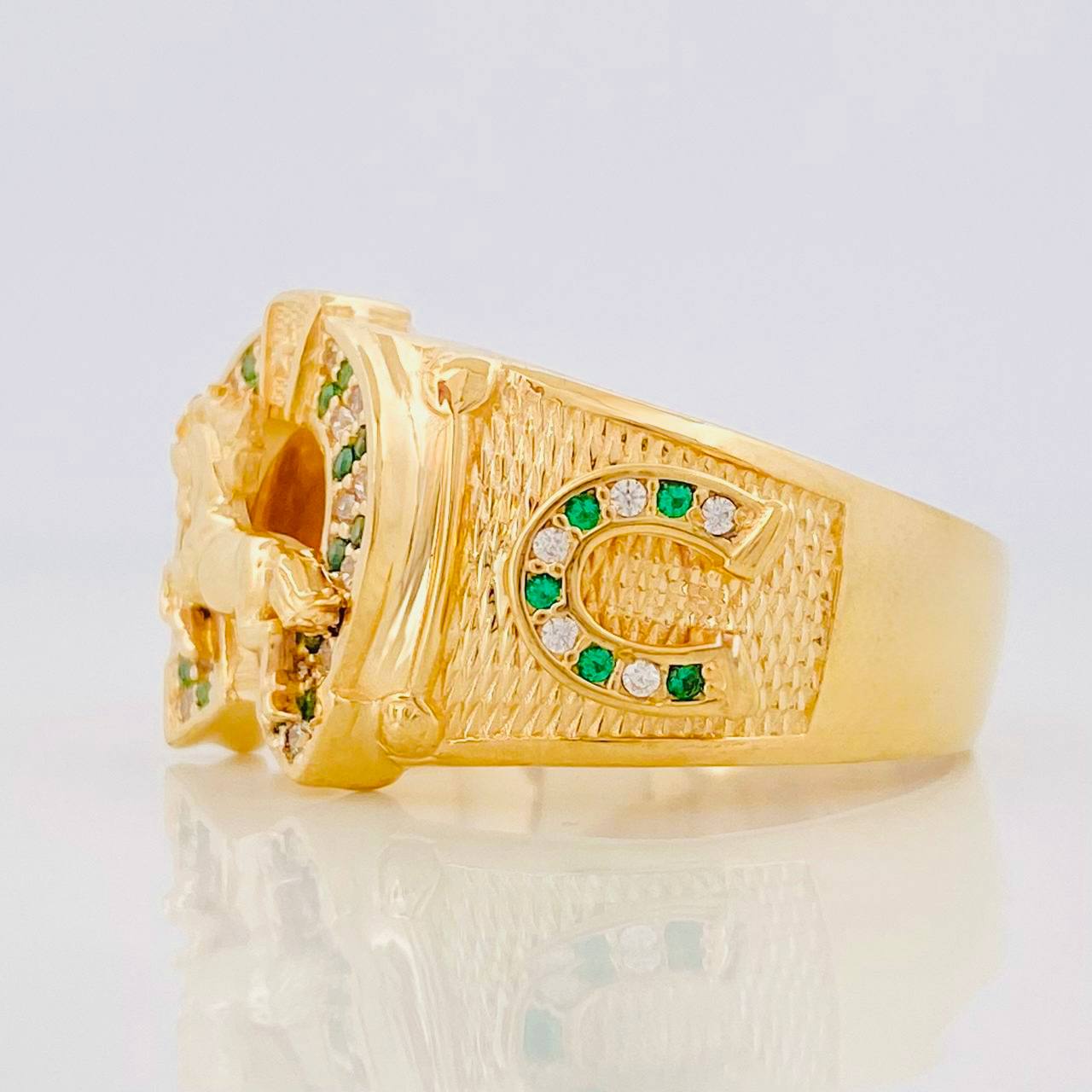 Anillo Herradura Caballo 7.8g / T10 1/4 Oro Amarillo 18K
