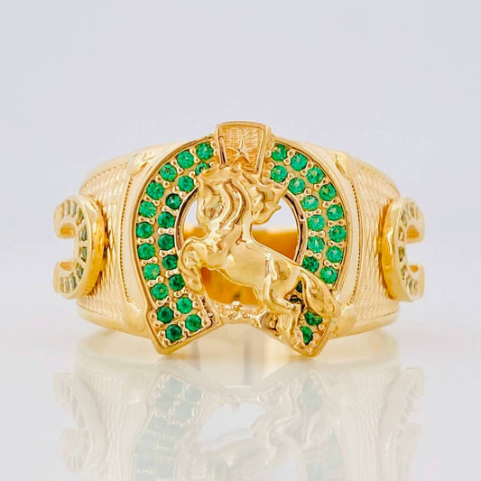 Horse Shoe Ring 7.55g / T9 Yellow Gold 18K