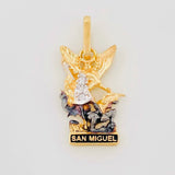 Dije San Miguel Arcangel 1.6g / 3/4 in Tres Oros 18K