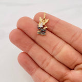 Dije San Miguel Arcangel 1.6g / 3/4 in Tres Oros 18K