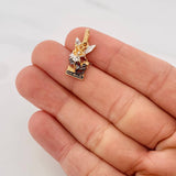 Pendant San Miguel Arcangel 1.75g / 3/4 in Three Golds 18K