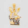 Dije San Miguel Arcangel 3.8g / 1 1/4 in Tres Oros 18K