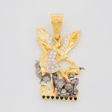 Dije San Miguel Arcangel 3.8g / 1 1/4 in Tres Oros 18K
