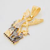 Dije San Miguel Arcangel 3.8g / 1 1/4 in Tres Oros 18K