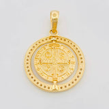 Dije San Benito Móvil 4.85g / 1 1/4 in Oro Amarillo 18K
