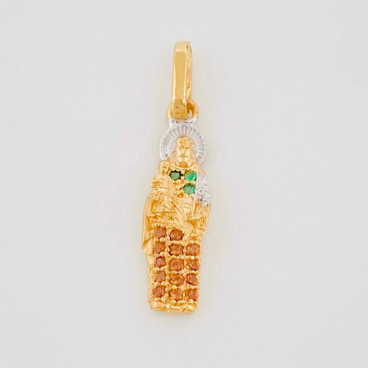 Pendant San José 1.15g / 1 in Two-Tone Yellow White 18K Gold