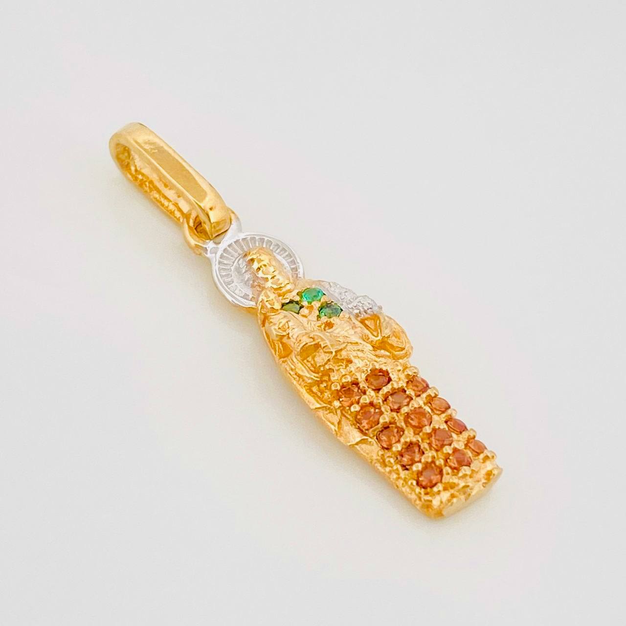 Dije San José 1.15g / 1 in Dos Oros Amarillo Blanco 18K