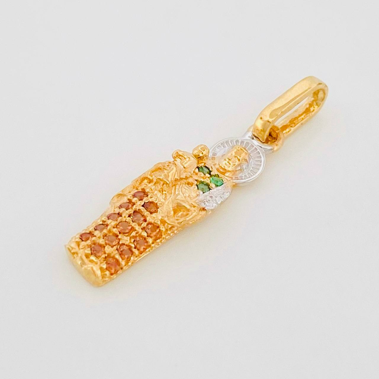 Dije San José 1.15g / 1 in Dos Oros Amarillo Blanco 18K
